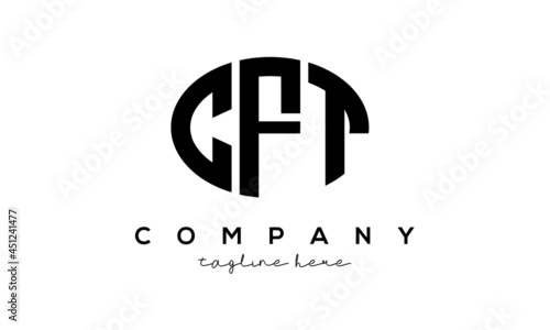 CFT three Letters creative circle logo design photo