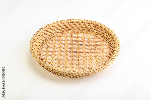 Natural wicker tableware for serving