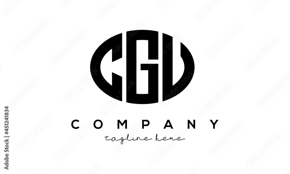 CGU three Letters creative circle logo design CGU three Letters creative circle logo design