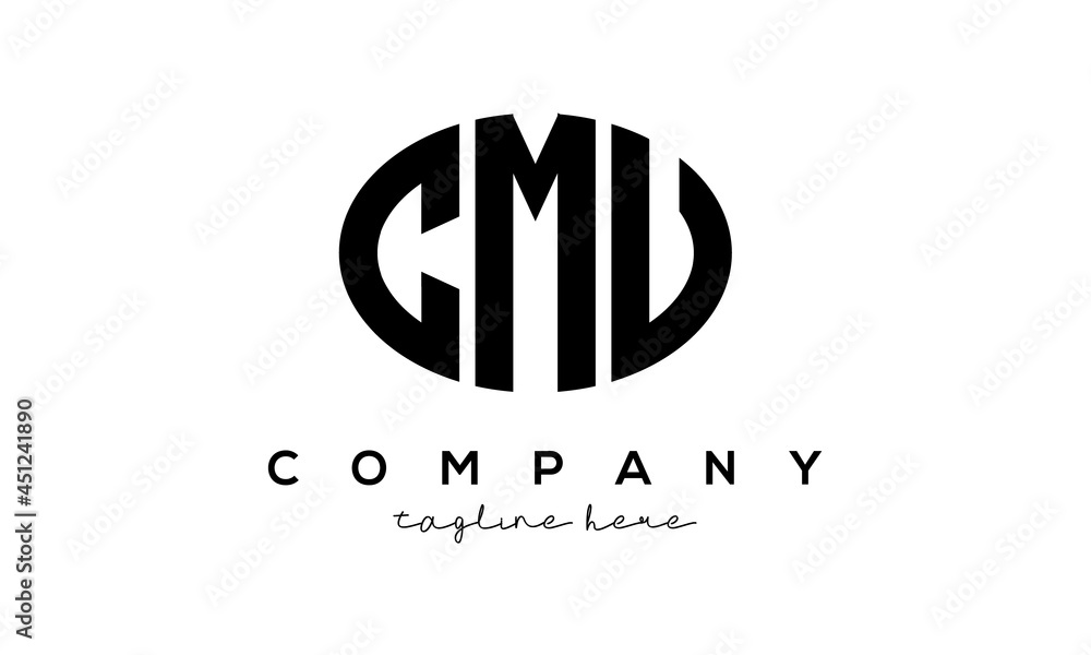 CMU three Letters creative circle logo design CMU three Letters creative circle logo design