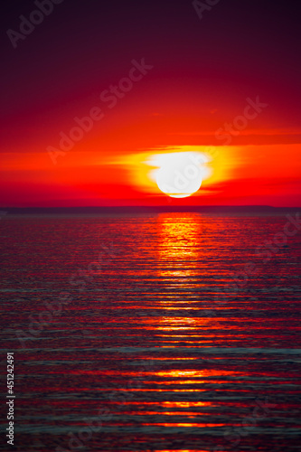 Spectacular sunset at Wasaga Beach, ON, Canada © Mircea Costina