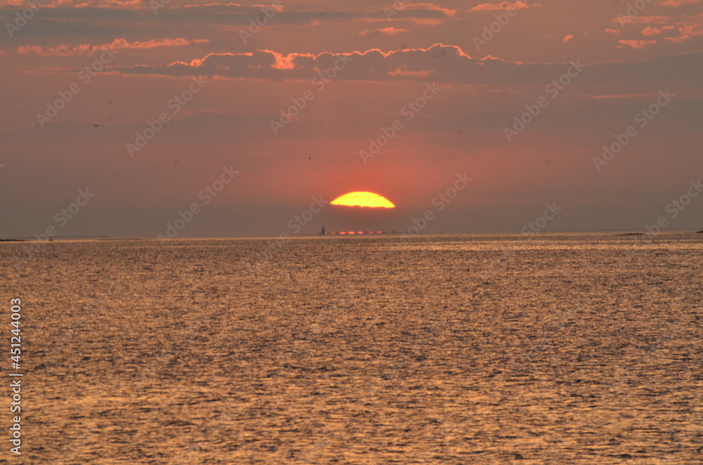 sunset on the beach