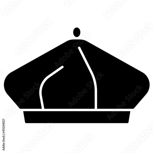 beret solid icon