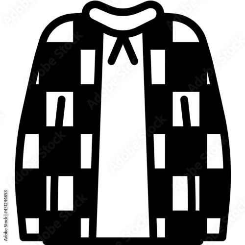 jacket solid line icon