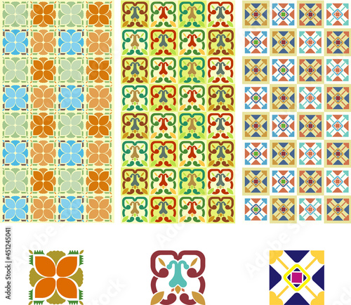 Ornament geometric tile floor mosaic ornament pattern and geometric background