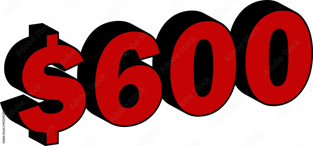 $600 dollar six hundred price symbol red $600 dollar six hundred price symbol red