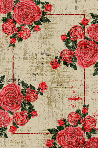 Rose Kilim Rug Textile Art Texture photo