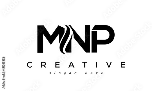 Letter MNP creative logo design vector photo