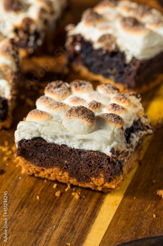 Sugary Homemade Chocolate Smores Brownies