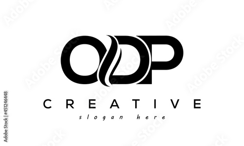 Letter ODP creative logo design vector photo