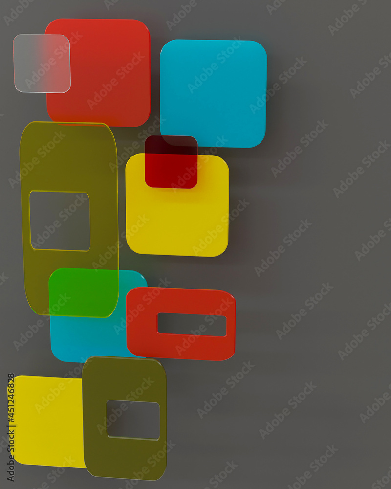 Abstract 3d illustration background. Geometric shapes on the grey. Nice abstraction for wallpaper or mobile phone background. Abstract 3d illustration background. Geometric shapes on the grey. Nice abstraction for wallpaper or mobile phone background.