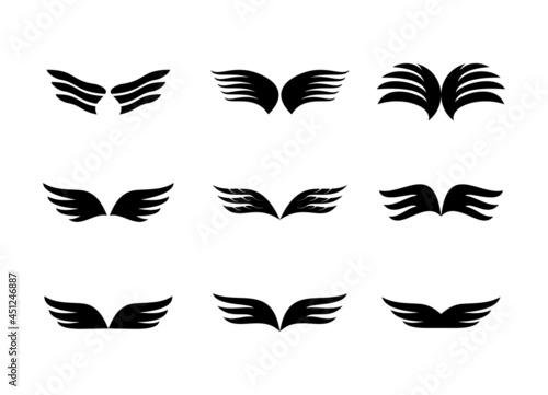 wings icon vector collections