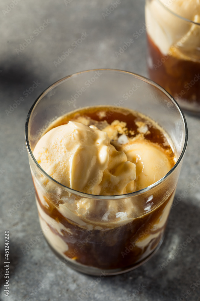 Boozy Frozen Amaro Float with Ice Cream Boozy Frozen Amaro Float with Ice Cream