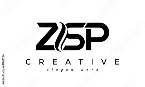 Letter ZSP creative logo design vector photo