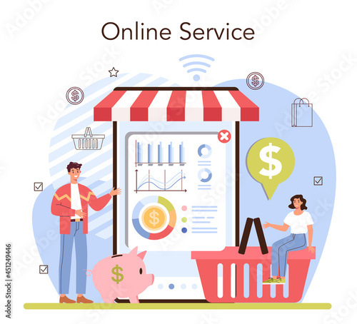 Commercial activity web banner or landing page. Sales stimulation