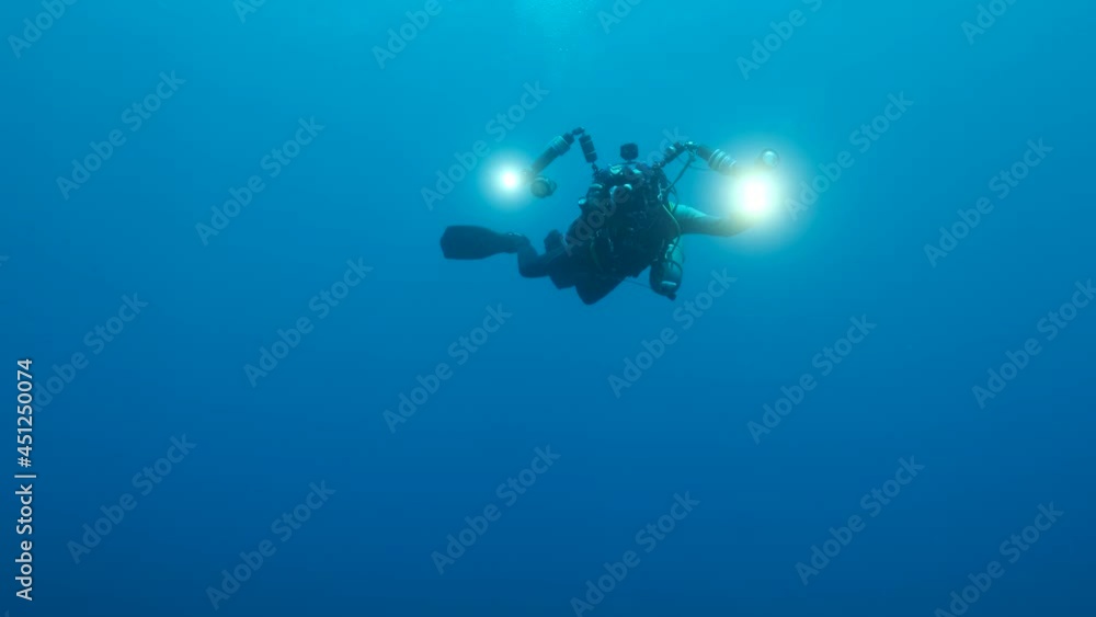 custom made wallpaper toronto digitalUnderwater photographer shots in the blue water. 4K - 60fps. Mediterranean Sea, Cyprus