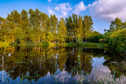 The scenery of the North Lake National Wetland Park in Changchun  China in summer