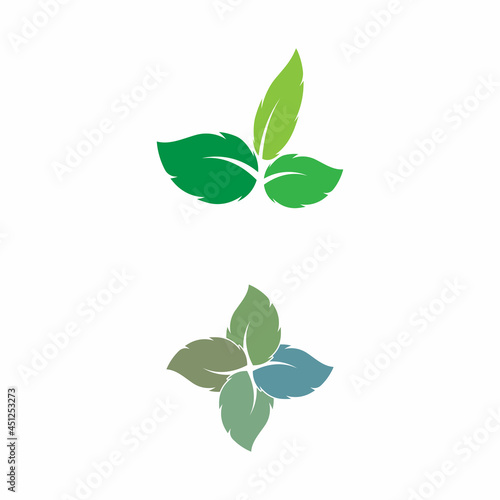 Leaf icon Vector Illustration design Logo template © evandri237@gmail