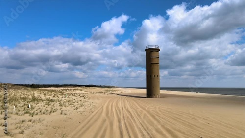 Watchtower on Delaware Beach Drone Footage photo