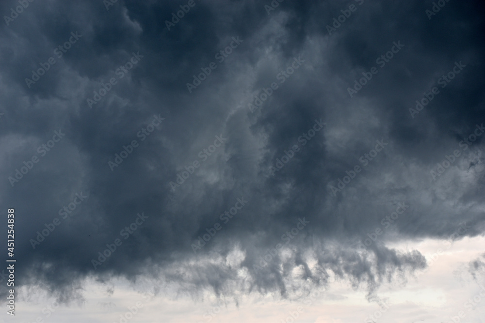 Storm hurricane blue leaden torn clouds on the horizon Storm hurricane blue leaden torn clouds on the horizon