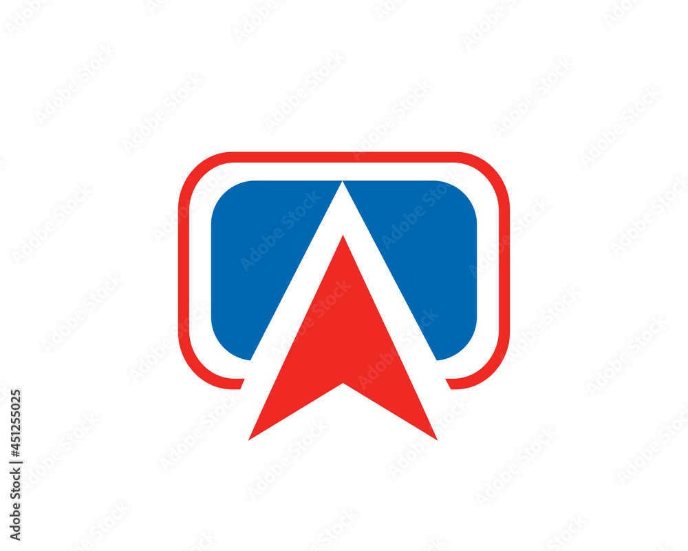 Arrow square forward up abstract logo icon design element template Arrow square forward up abstract logo icon design element template