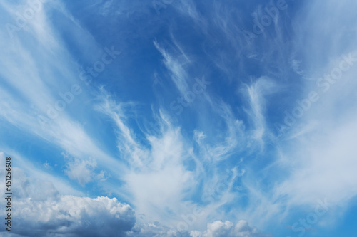 Blue sky background with white clouds