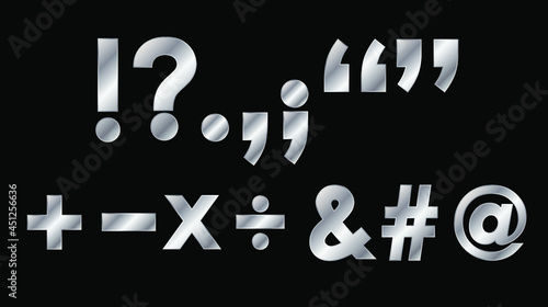 Silver Metal Punctuation
