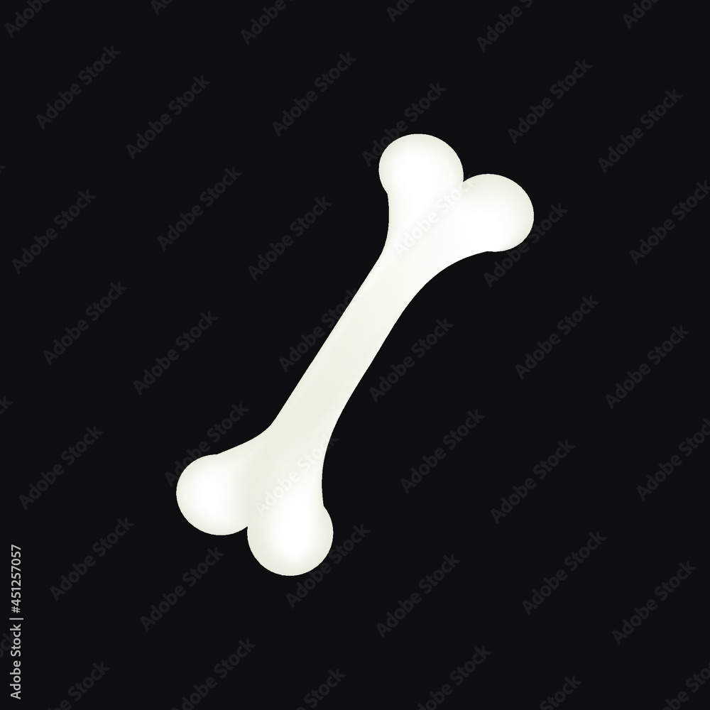 Dog Bone Vector Icon. Isolated Dog Bone Emoji, Emoticon, Illustration
