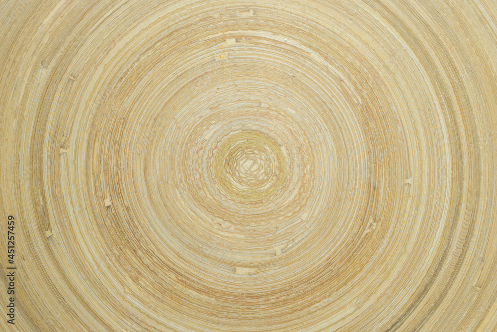 Concentric pattern of wooden bamboo tray Concentric pattern of wooden bamboo tray