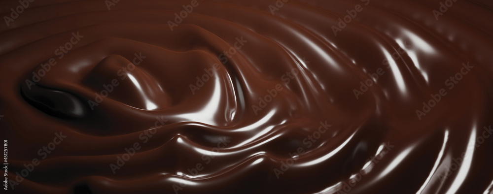 Chocolate wavy background 3d render Chocolate wavy background 3d render