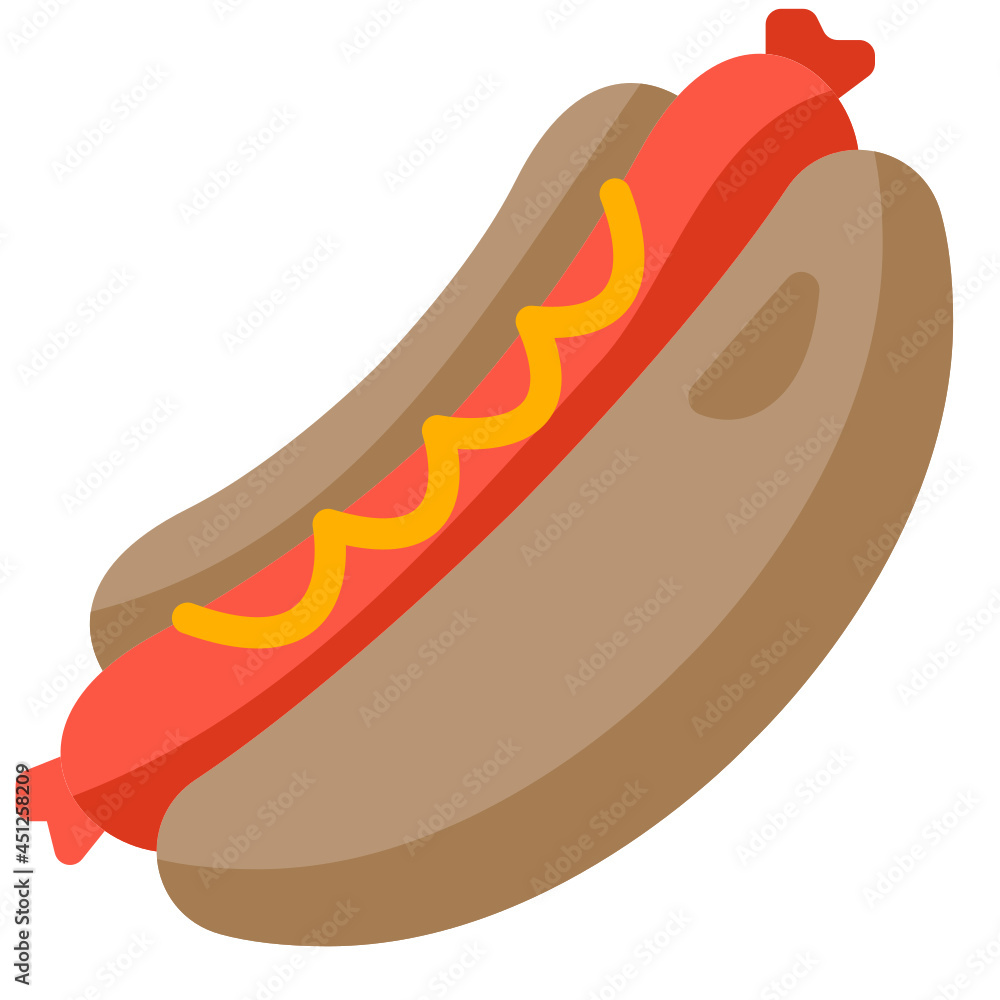 hot dog flat icon hot dog flat icon