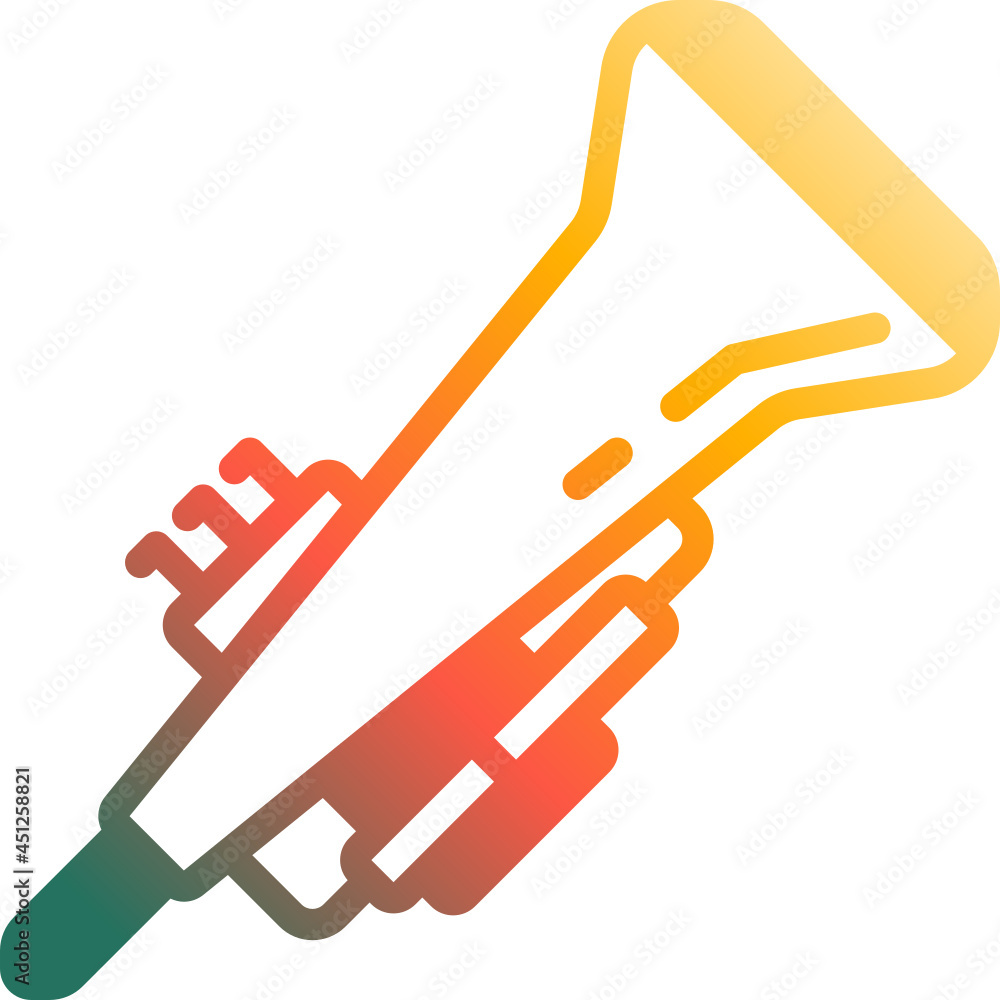 trumpet gradient icon trumpet gradient icon