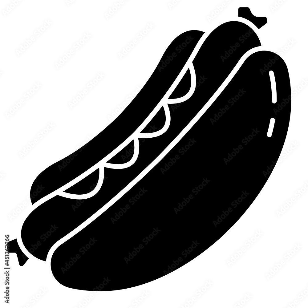 hot dog solid icon hot dog solid icon