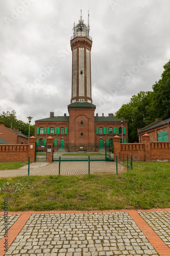 lighthouse in Niechorze in Poland, tourist attraction