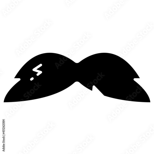 mostache solid icon