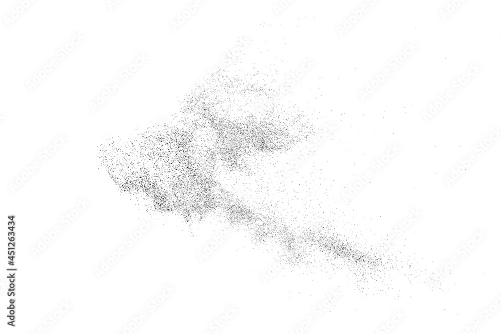 Fototapeta premium Distressed black texture. Dark grainy texture on white background. Dust overlay textured. Grain noise particles. Rusted white effect. Grunge design elements. Vector illustration, EPS 10.