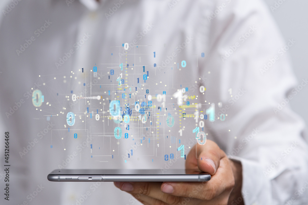 Technology background. Big data concept. Binary Technology background. Big data concept. Binary