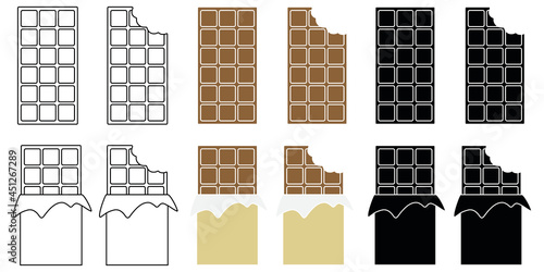 Chocolate Bar Clipart Graphic - Opened and with bite