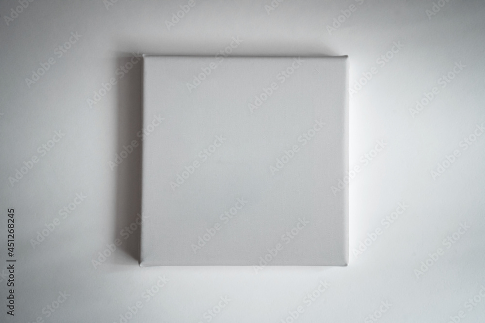 White square clean canvas for photography or drawing lies on white paper (265) White square clean canvas for photography or drawing lies on white paper (265)