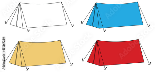 Retro Camping Tent Clipart 