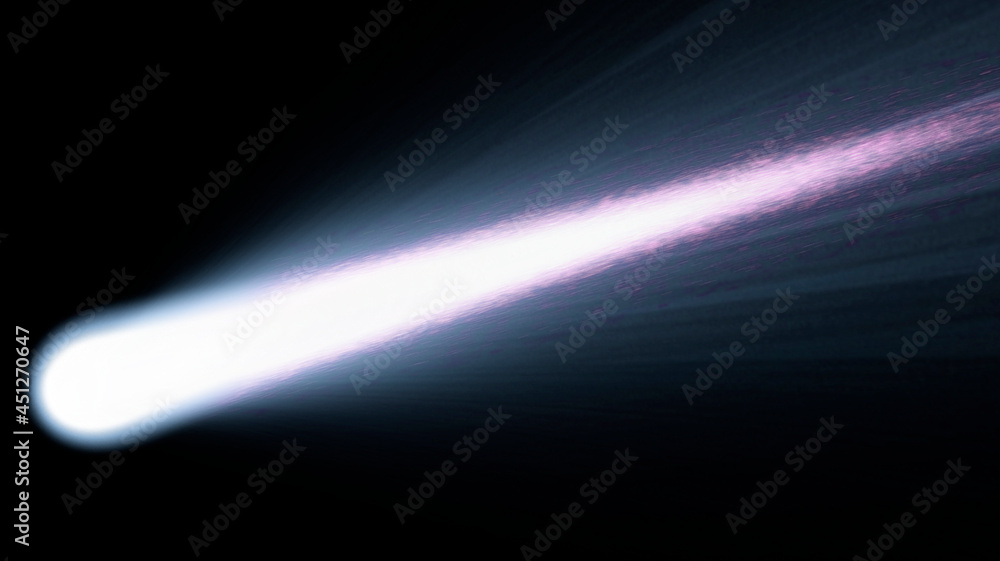 Deep space wallpaper with beautiful comet in motion
