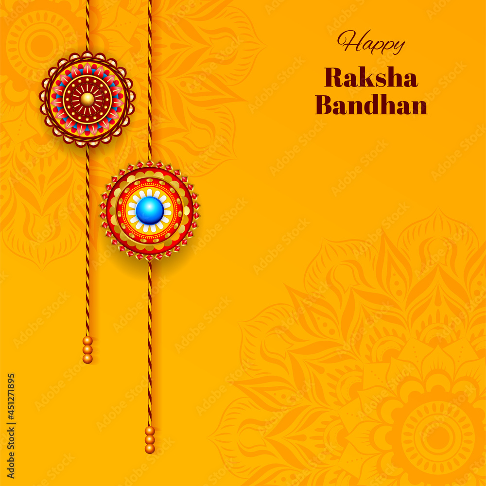 happy raksha bandhan vector rakhi  bandhan vector  illustration background for multipurpose  Stock Vector | Adobe Stock