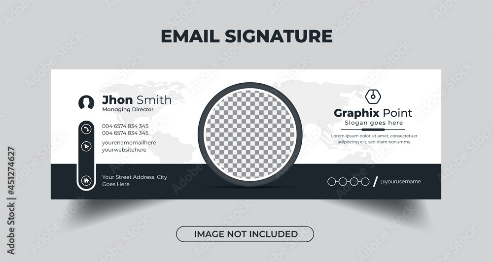 Creative business email signature template or email footer and personal social media cover Premium Vector Creative business email signature template or email footer and personal social media cover Premium Vector
