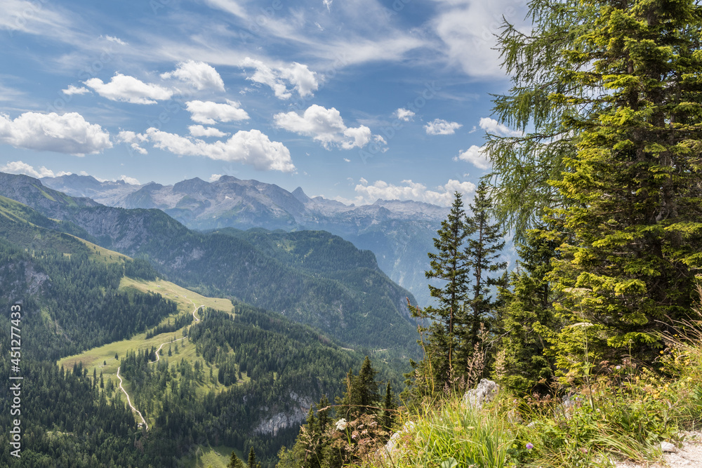 Berge mit Wolken in Berchtesgaden