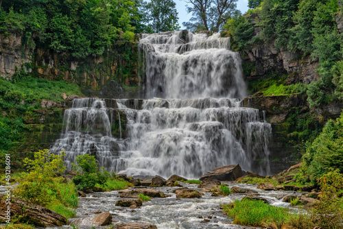 Chittenango Falls At Chittenango State Park In New York photo