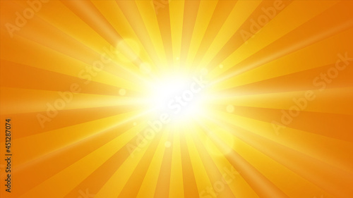 Sunbeams background. Sun with rays. Abstract vector explosion.