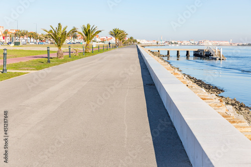 a paved path along the Ria de Aveiro at Costa Nova do Prado, Gafanha da Encarnacao, Municipality of Ilhavo, district of Aveiro, Portugal © Jorge Anastacio