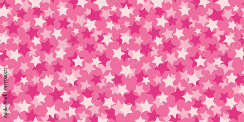 Trendy pink camouflage military pattern with stars. Vector camouflage pattern for clothing design.
