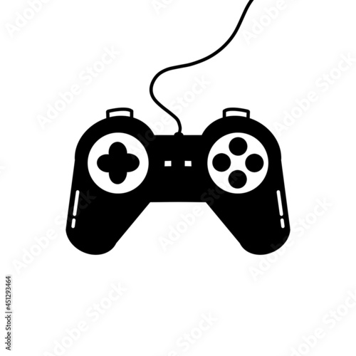 video game controller joystick black 