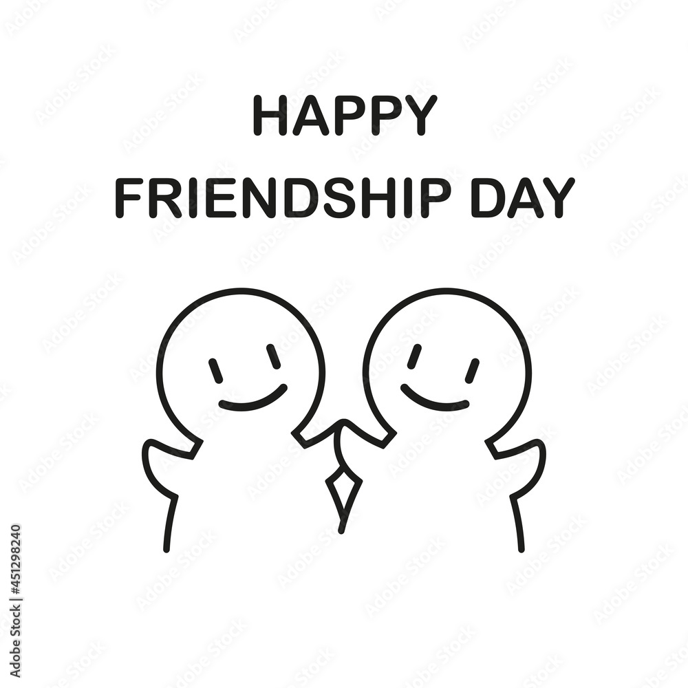 Creative concept of two lovers. Happy friendship day Creative concept of two lovers. Happy friendship day
